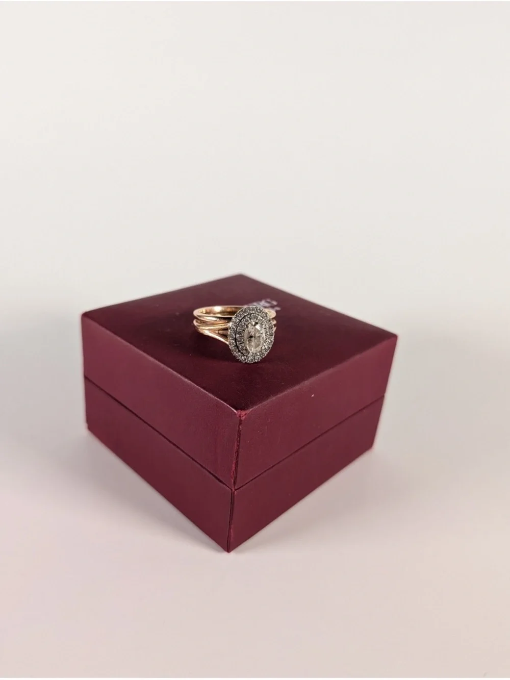 Helzberg CUSTOM Lab Grown Diamond Double Halo Engagement Ring in 14K Rose Gold